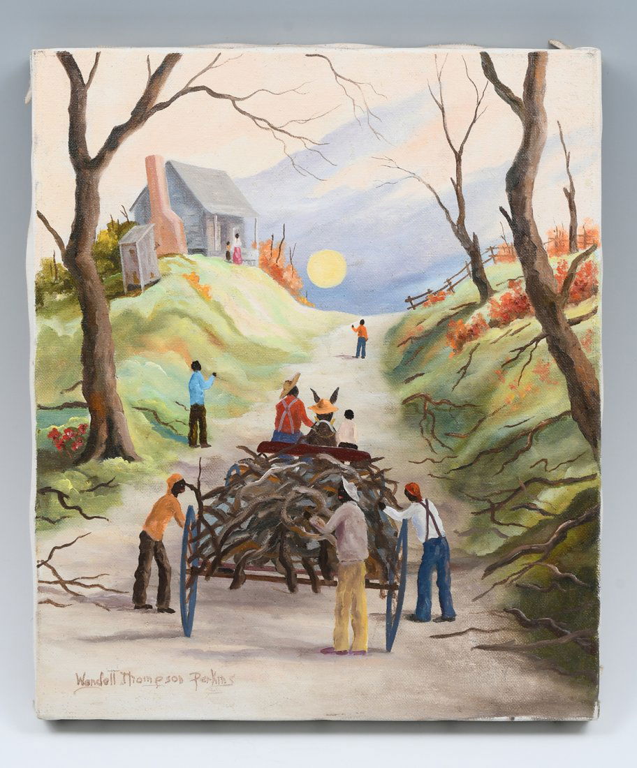 WENDELL PERKINS EERIE MOONLIT PAINTING (1 of 3)