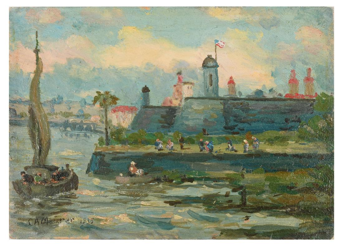 C.A. MUERER FLORIDA FORT PAINTING (1 of 2)