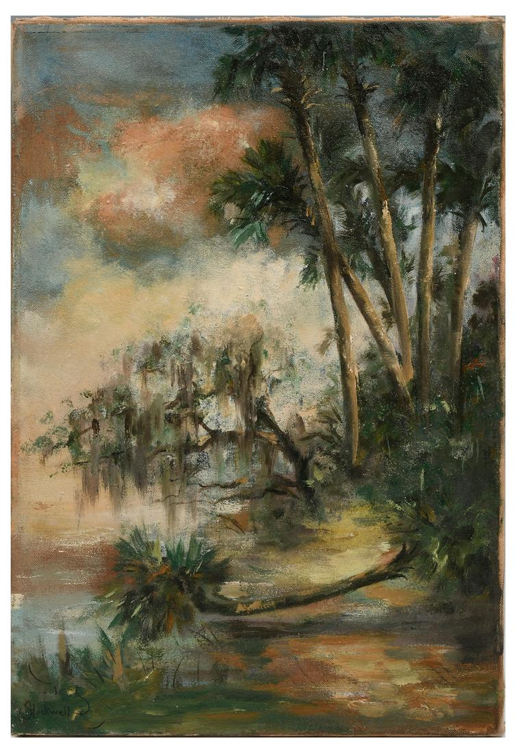 CATHERINE STOCKWELL FLORIDA PALMS PAINTING (1 of 3)