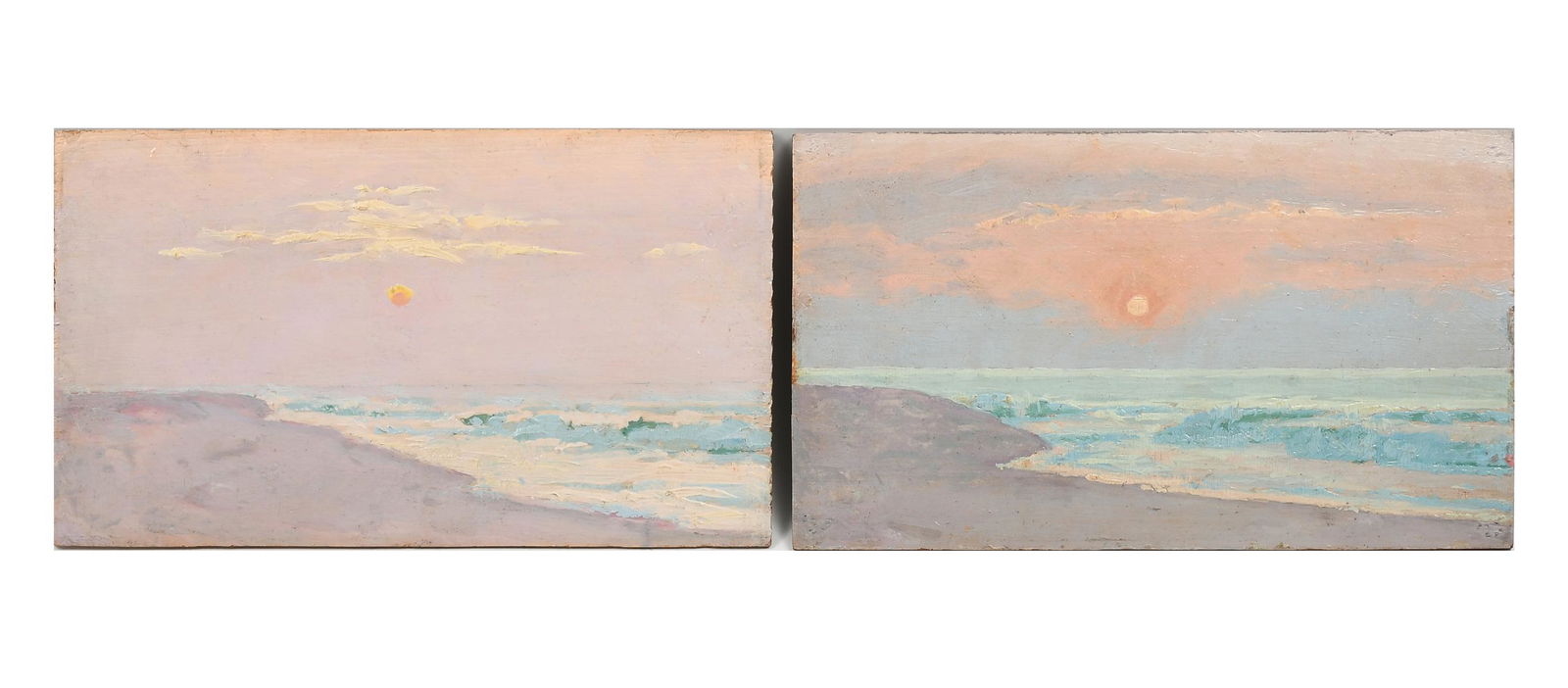 TWO CURTIS PERRY FLORIDA BEACH PAINTINGS (1 of 4)
