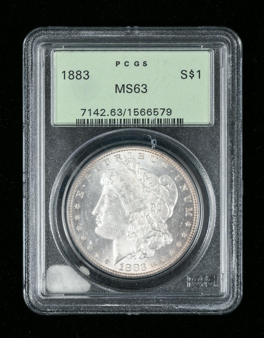 U.S. MINT 1883-S MORGAN DOLLAR MS63 PCGS GRADED (1 of 3)