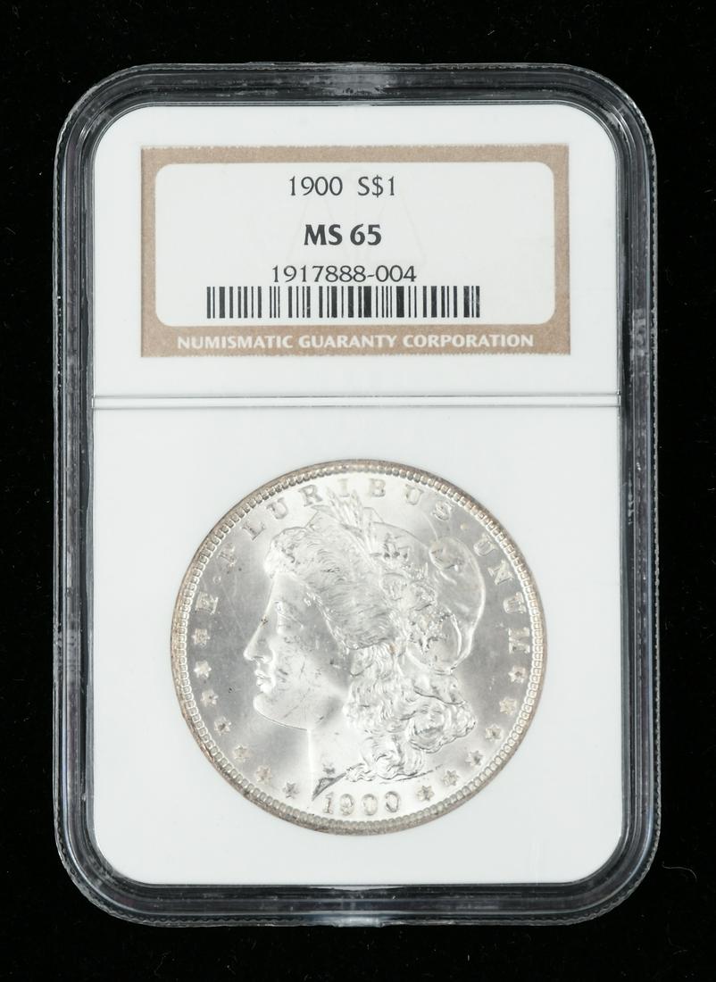 U.S. MINT 1900 MORGAN DOLLAR MS 65 NGC GRADED (1 of 3)