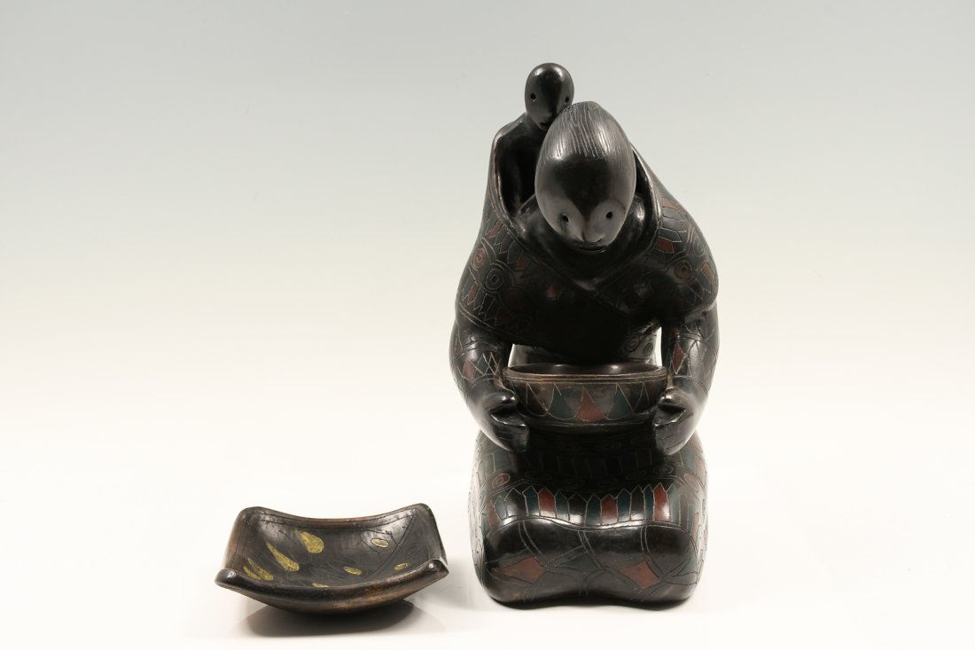 2PC. MANUEL FELGUEREZ SCULPTURE LOT (1 of 7)