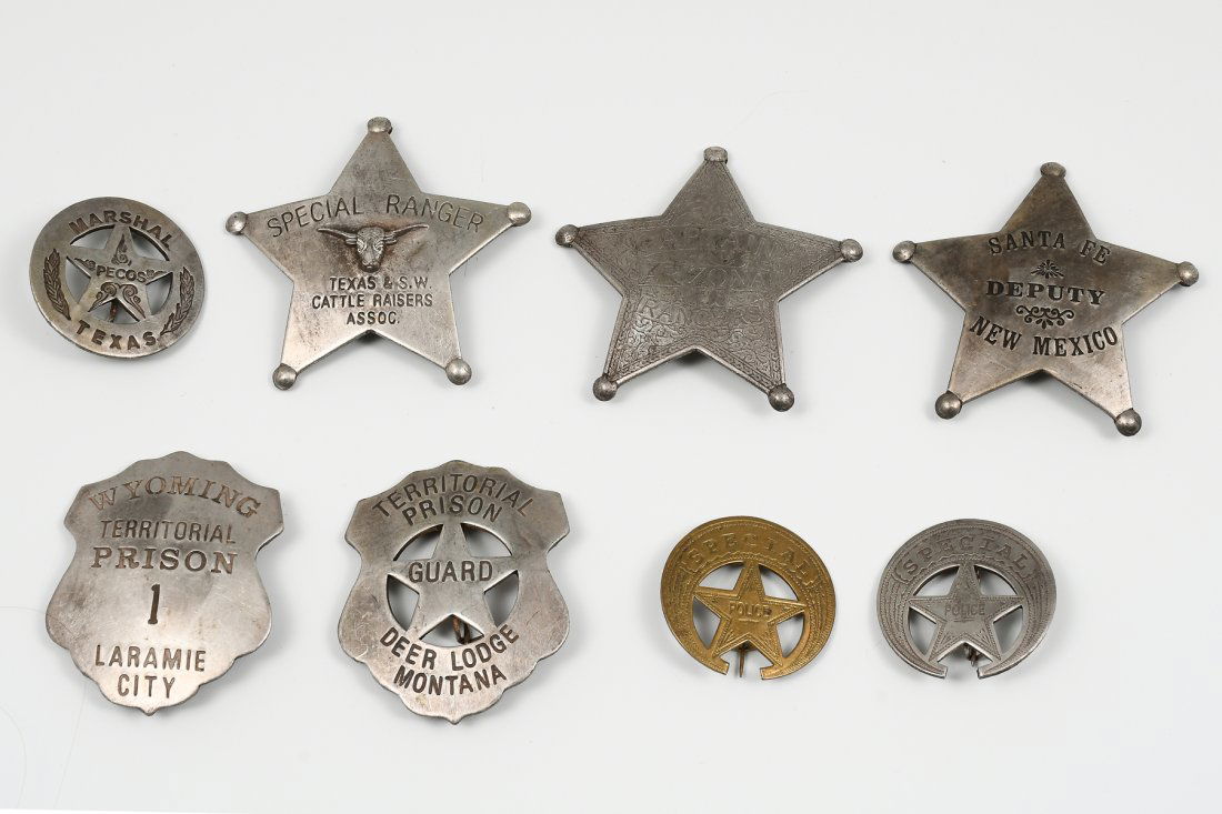 8 PC. LAW ENFORCEMENT & PRISON GUARD BADGES (1 of 4)
