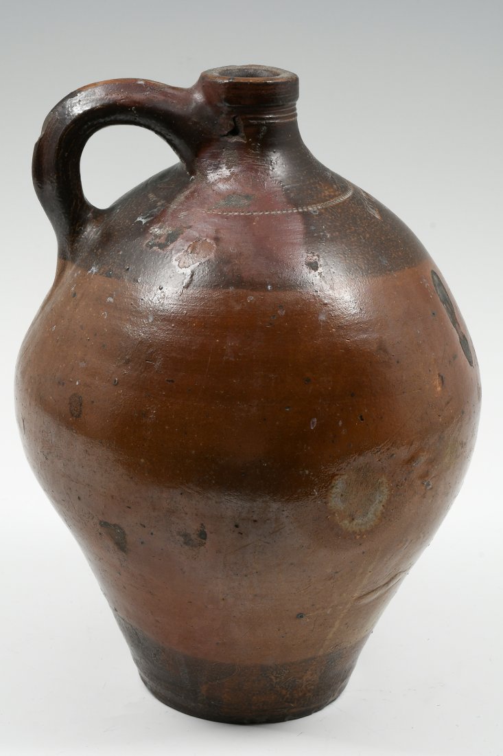EARLY BOSTON STONEWARE OVOID JUG (1 of 5)