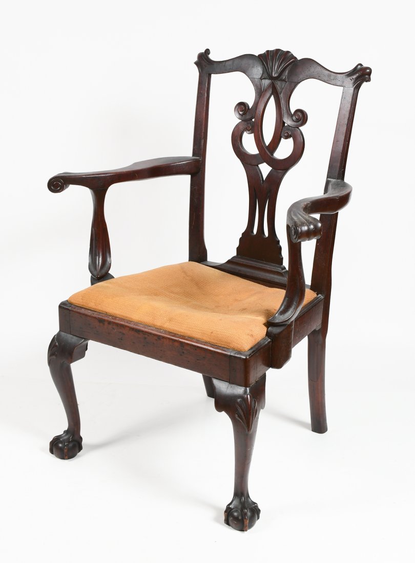 18TH-CENTURY PHILADELPHIA CHIPPENDALE ARMCHAIR (1 of 8)