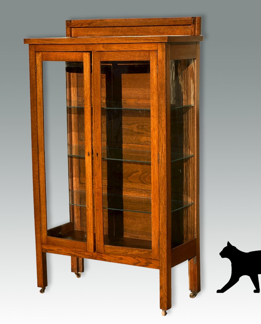 OAK ARTS & CRAFTS BOOKCASE (1 of 1)