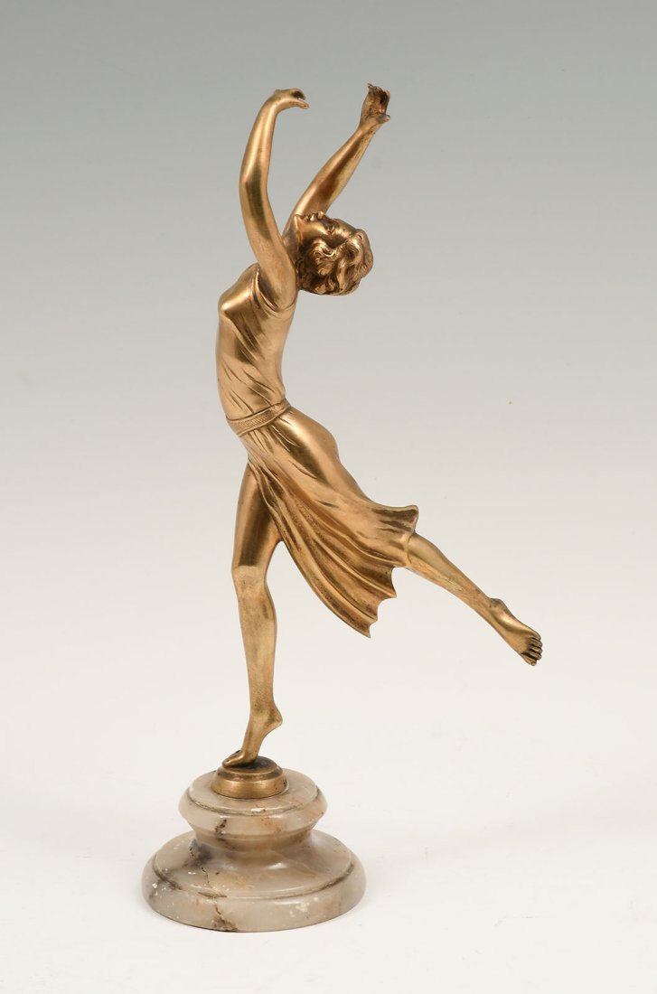 ART DECO ERA BRONZE OF ISADORA DUNCAN SIGNED SAUMELL (1 of 5)
