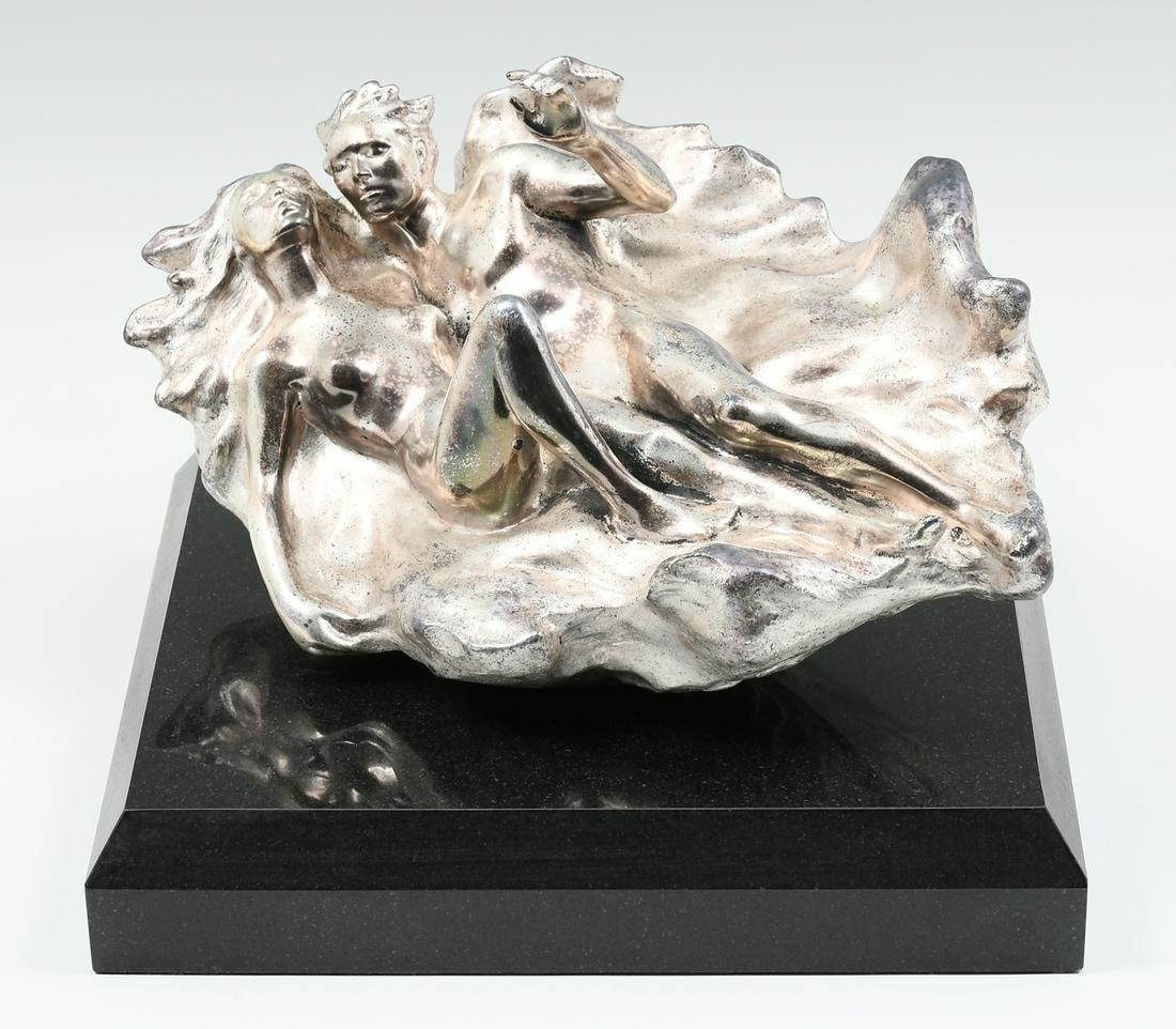 FREDERICK HART SILVERED BRONZE SCULPTURE ''GENESIS'' (1 of 5)