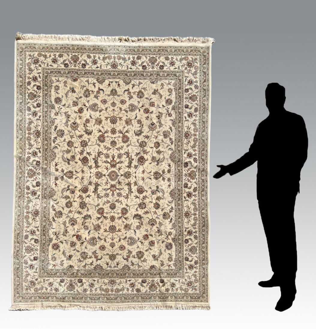 INDO-PERSIAN HK WOOL RUG, 7'9'' X 10' (1 of 4)