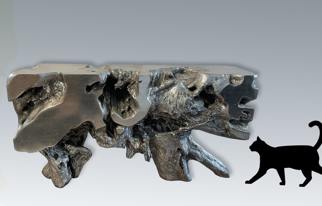 SILVERED TREE FORM TABLE BASE ''TREE ROOT'' (1 of 5)