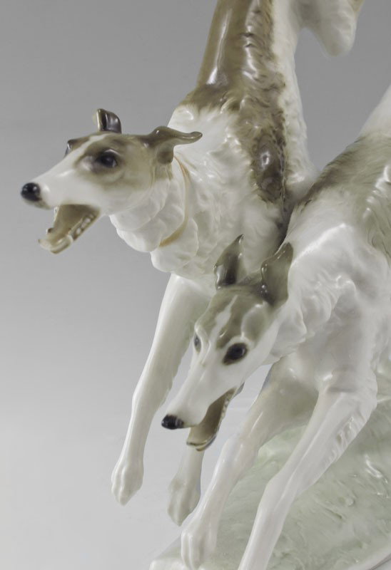 HUTSCHENREUTHER BORZOI DOG PORCELAIN FIGURE - TUTTER - 3