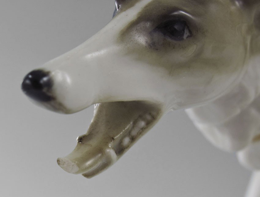 HUTSCHENREUTHER BORZOI DOG PORCELAIN FIGURE - TUTTER - 4
