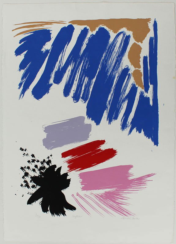 FRIEDEL DZUBAS NIGHTSTAR LITHOGRAPH: DZUBAS, Friedel, (German, 1915-1994): ''Nightstar'', Lithograph, 29'' x 22 1/2'', pencil signed lower right, titled in the margin and numbered 29/90, unframed, blind stamp in the lower margin 'The Art