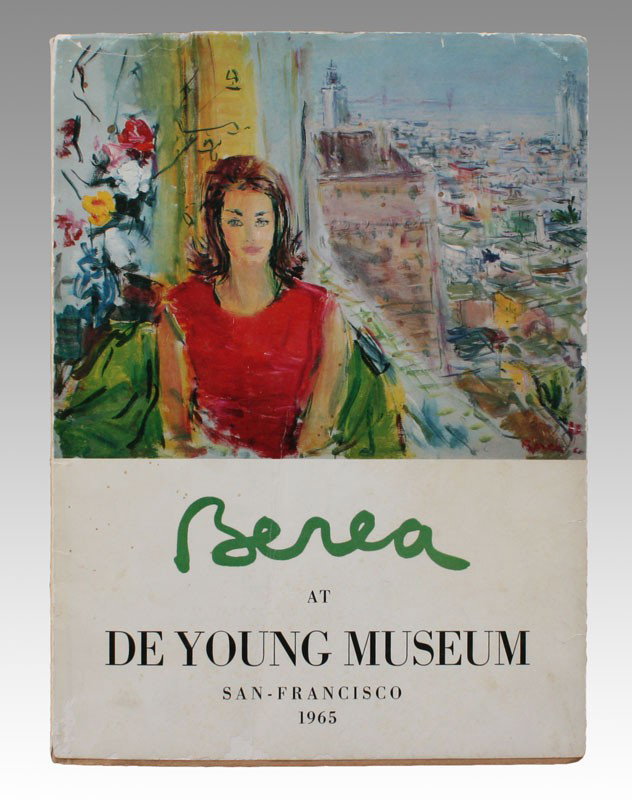 DIMITRIE BEREA CATALOG WITH SKETCH: BEREA, Dimitrie, (Romanian/American, 1908-1975): Catalog From Exhibition at the De Young Museum. SanFrancisco, 1965, with original portrait of collector William Griffin, by Berea, on inside page. Insc