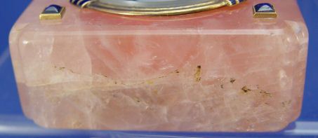 CARTIER ROSE QUARTZ TRAVEL CLOCK CIRCA 1929 - 8