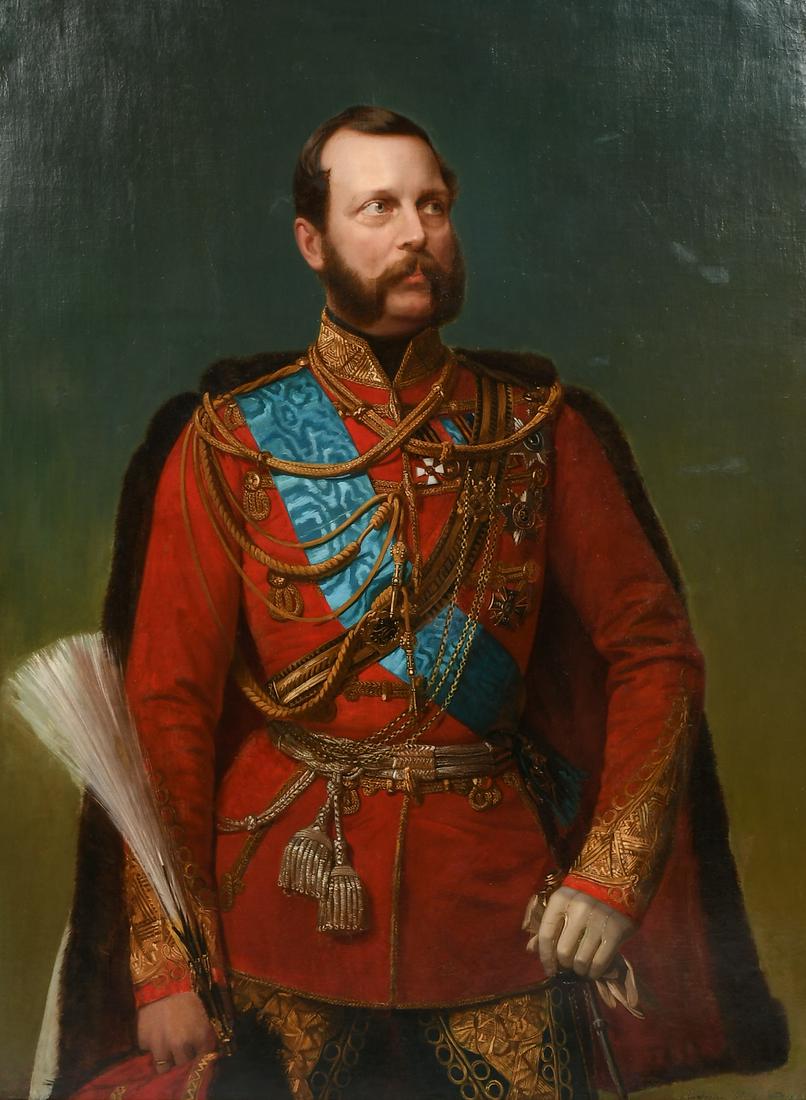 LARGE EARLY PORTRAIT PAINTING OF ALEXANDER II (1 of 6)