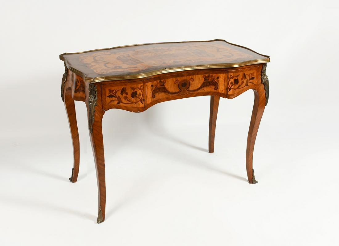 ORMOLU MOUNTED MARQUETRY INLAID DESK (1 of 10)