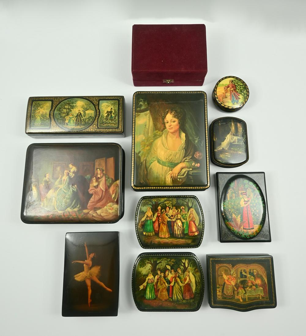 11PC. LACQUER BOX COLLECTION (1 of 4)