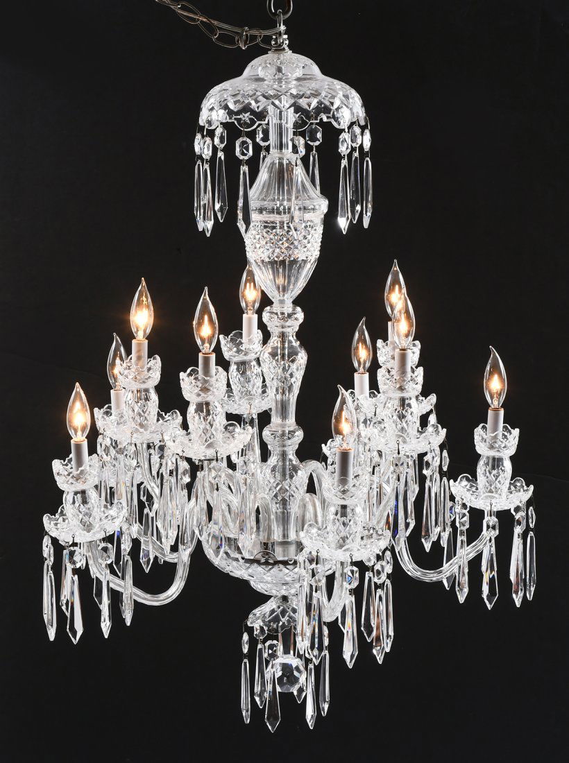 WATERFORD AVACO 10 ARM CRYSTAL CHANDELIER (1 of 8)