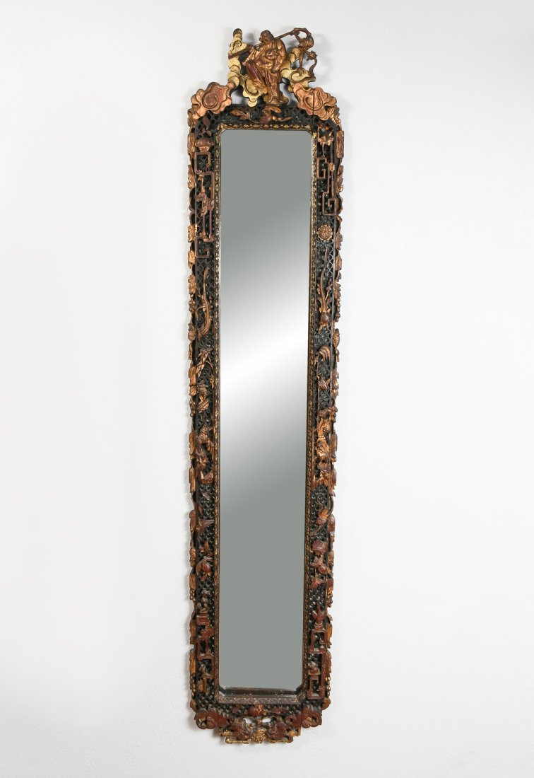 EARLY QING DYNASTY CARVED & PIERCED CHINESE MIRROR (1 of 6)