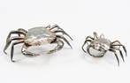 PAIR ENGELHARD PURE SILVER CRAB IN CASE