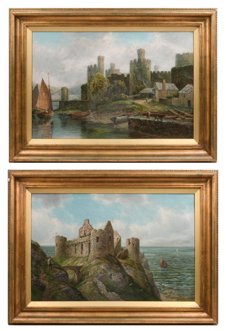 TWO CASTLE PAINTINGS BY A. DUNINGTON (1 of 10)