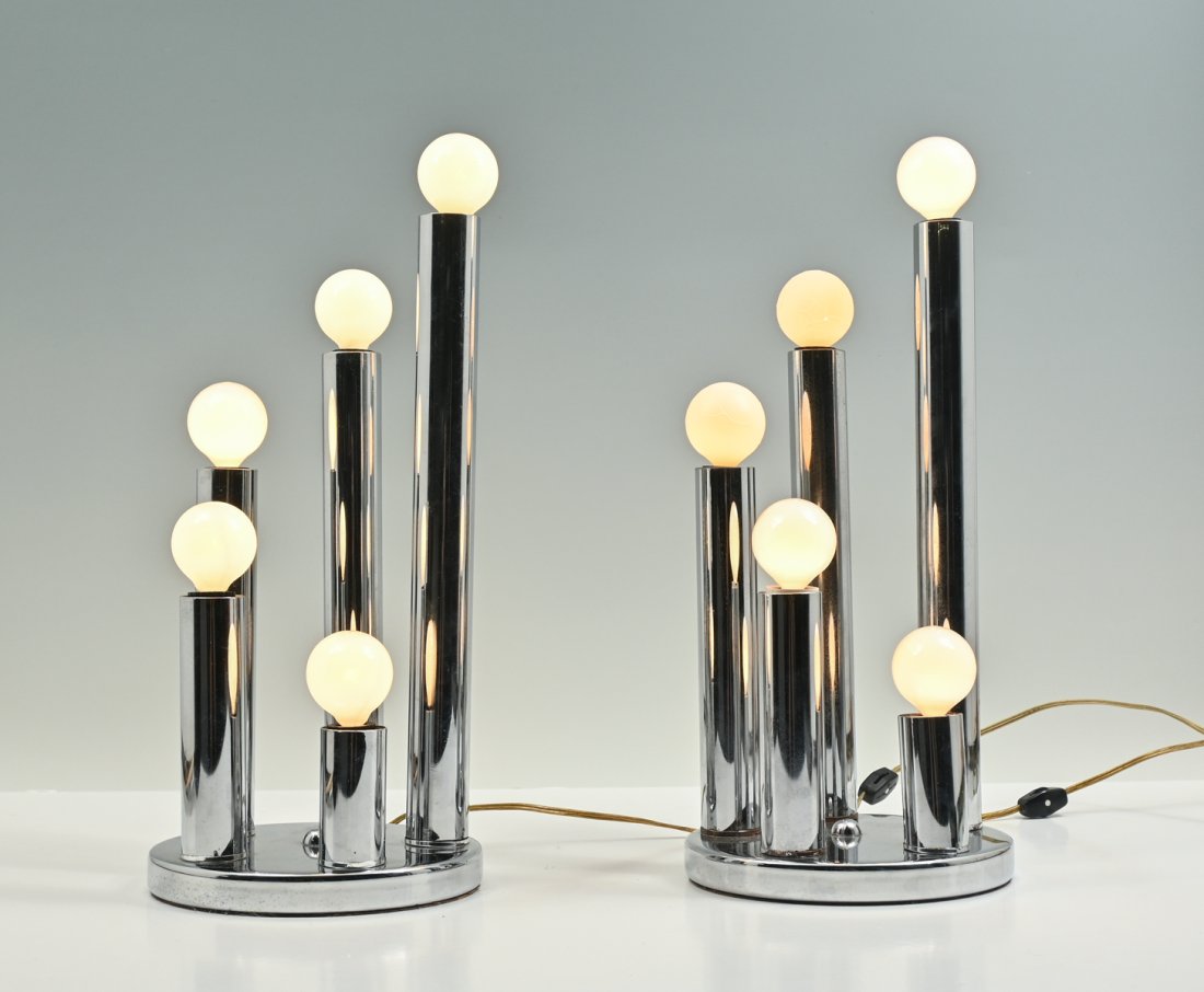 PAIR MID-CENTURY MODERN ROBERT SONNEMAN LAMPS (1 of 5)