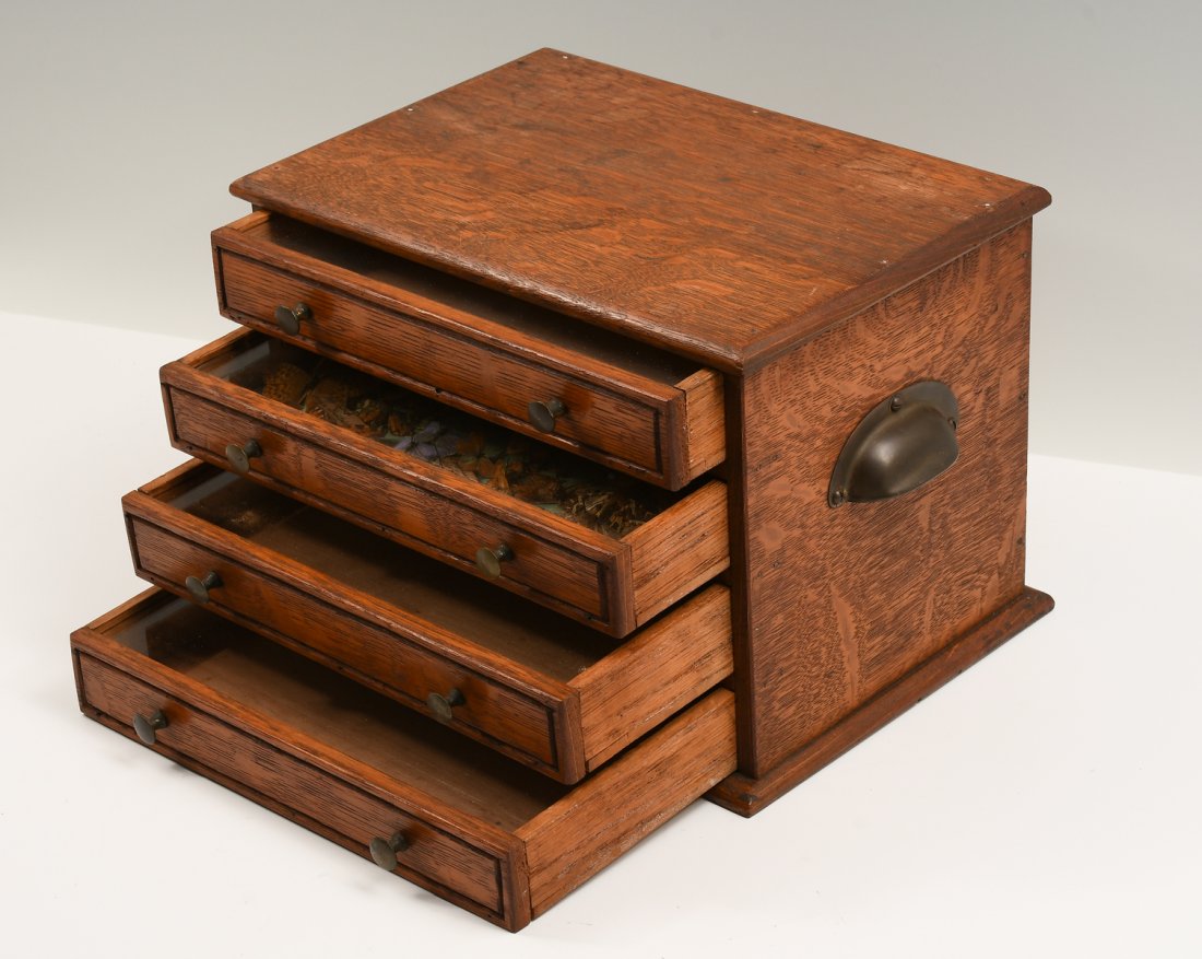 QUARTER-SAWN OAK TRAVEL BUTTERFLY DISPLAY (1 of 6)