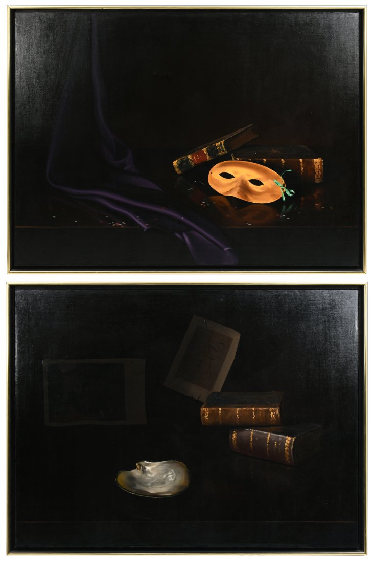 TWO FORTUNATO STILL LIFE PAINTINGS (1 of 8)