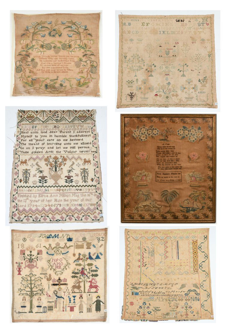 6 PC. EARLY SAMPLER COLLECTION (1 of 8)