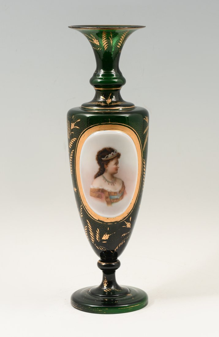 BOHEMIAN HAND-PAINTED PORTRAIT VASE (1 of 6)