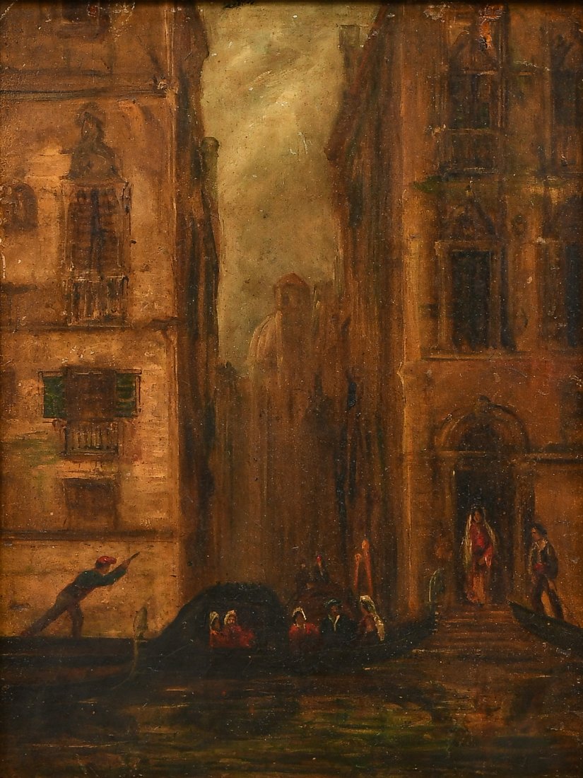 JAMES HOLLAND VENETIAN CANAL PAINTING (1 of 5)
