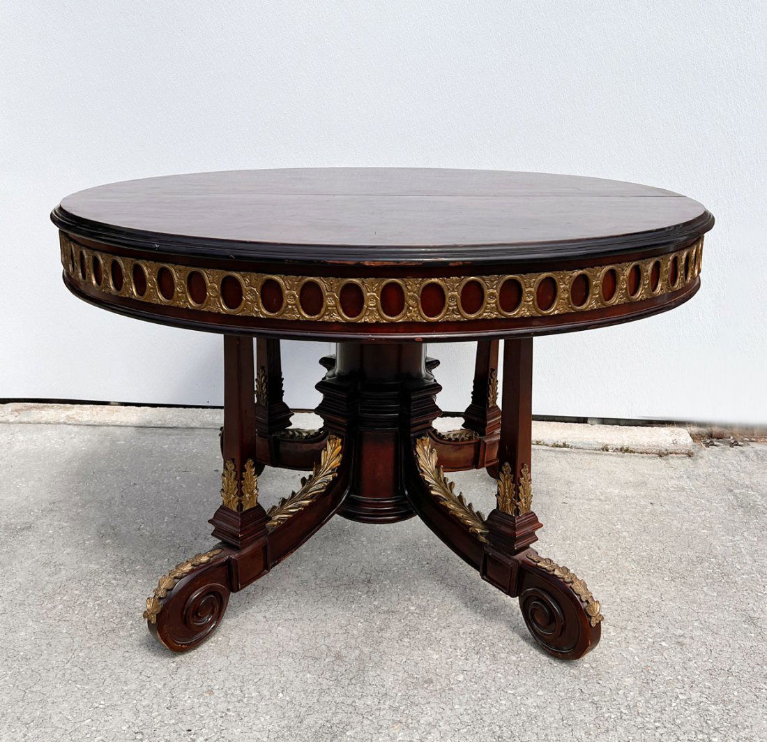 CONTINENTAL RICHLY GRAINED AND ORMOLU DINING / CONFERENCE TABLE (1 of 6)