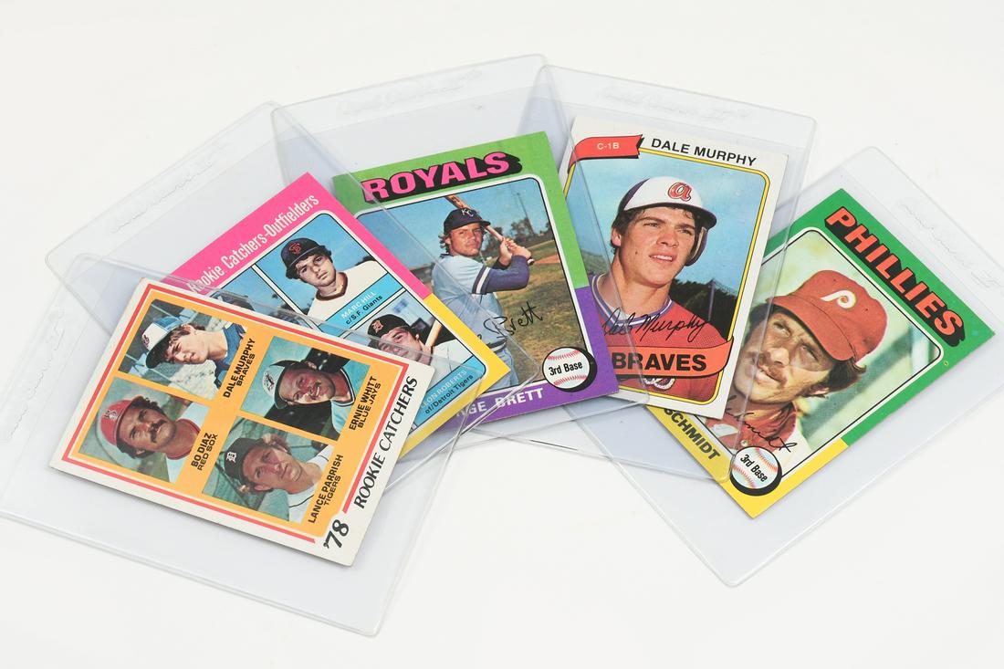 FIVE FINE 1970'S TOPPS BASEBALL CARDS (1 of 3)