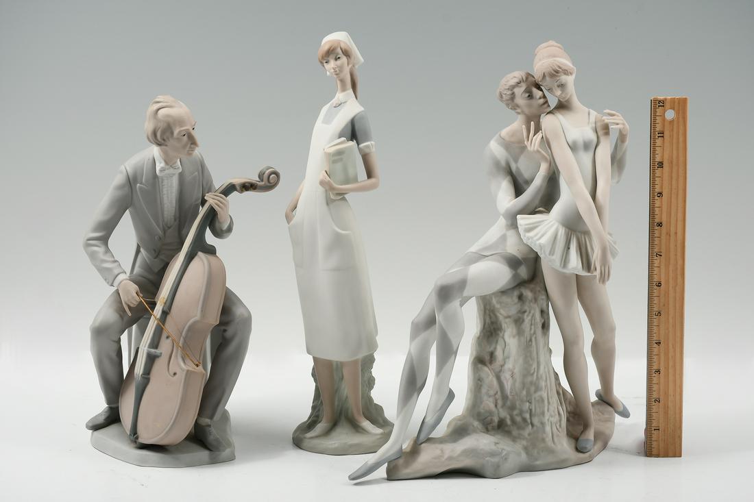 3 PC. LLADRO PORCELAIN FIGURINES (1 of 10)