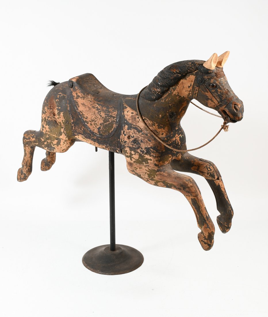 SPILLMAN BLACK CAROUSEL HORSE (1 of 6)