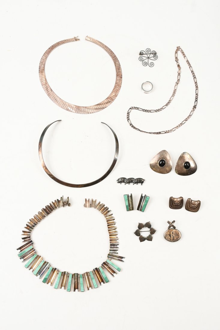 LARGE LOT OF MODERNE MEXICAN AND ITALIAN JEWELRY LOT (1 of 6)