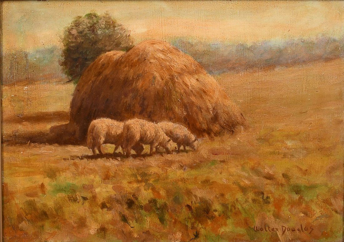 WALTER DOUGLAS LANDSCAPE PAINTING WITH SHEEP (1 of 4)