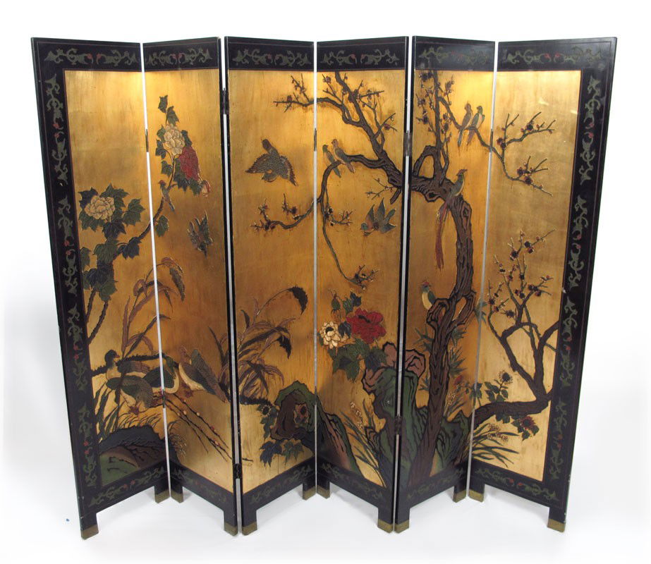 245A 6 PANEL JAPANESE COROMANDEL SCREEN