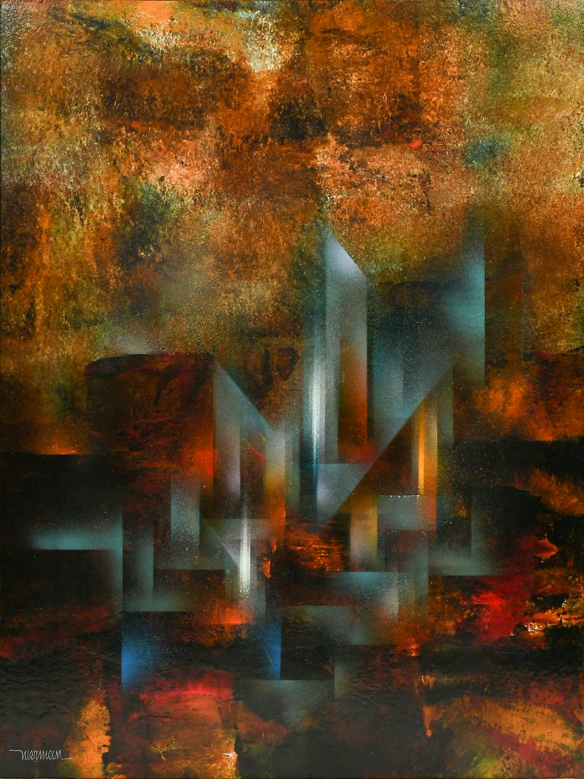 LEONARDO NIERMAN ABSTRACT PAINTING ''METROPOLI'' (1 of 4)