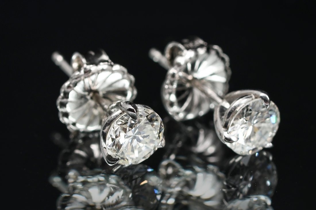PLATINUM 1.14 CTW DIAMOND  EARRINGS (1 of 5)