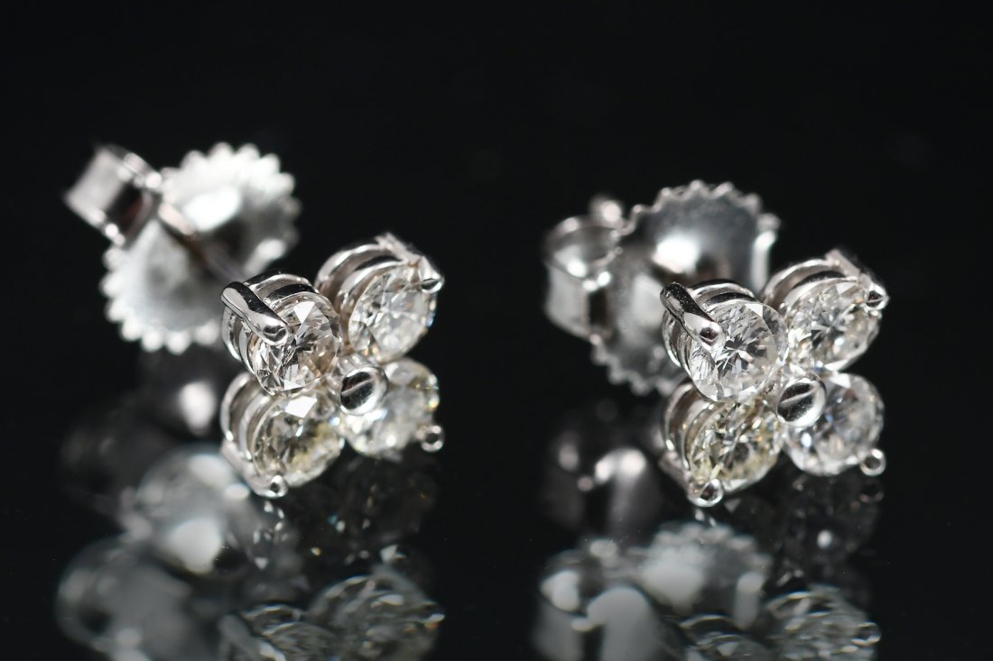 14K .93 CTW DIAMOND EARRINGS (1 of 6)