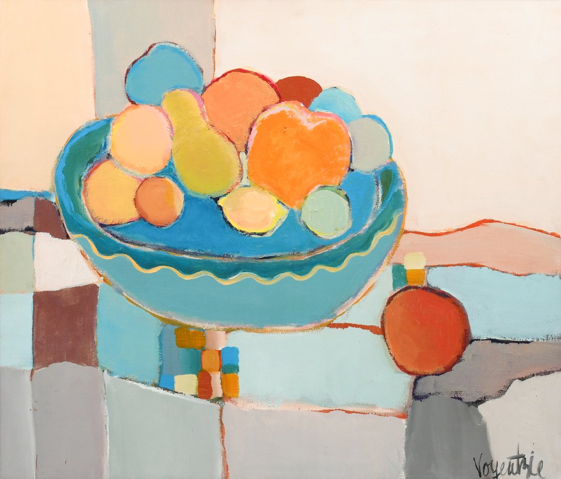 DIANE VOYENTZIE MID-CENTURY MODERN STILL LIFE PAINTING (1 of 4)