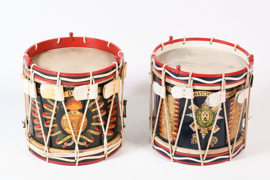 2 PC. ENGLISH REGIMENTAL DRUMS (1 of 6)