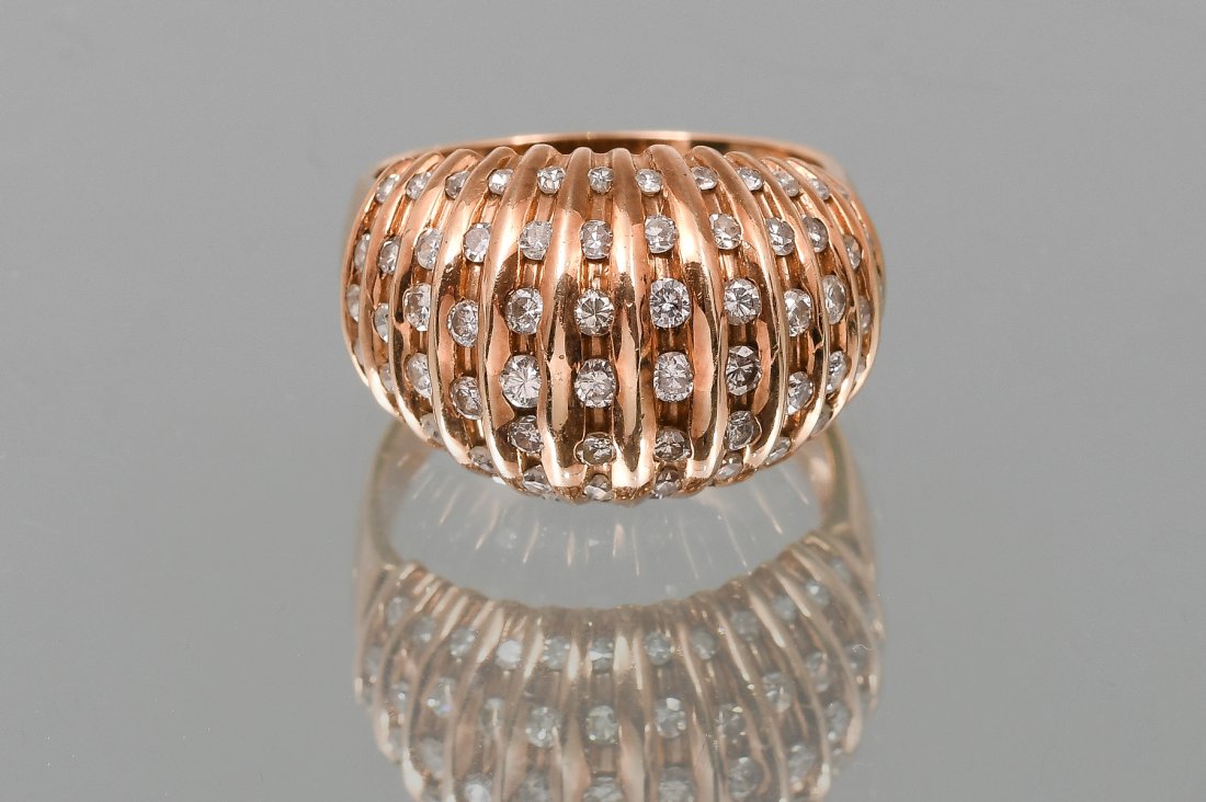 14K 1.50 CTW DIAMOND DOMED RING (1 of 4)