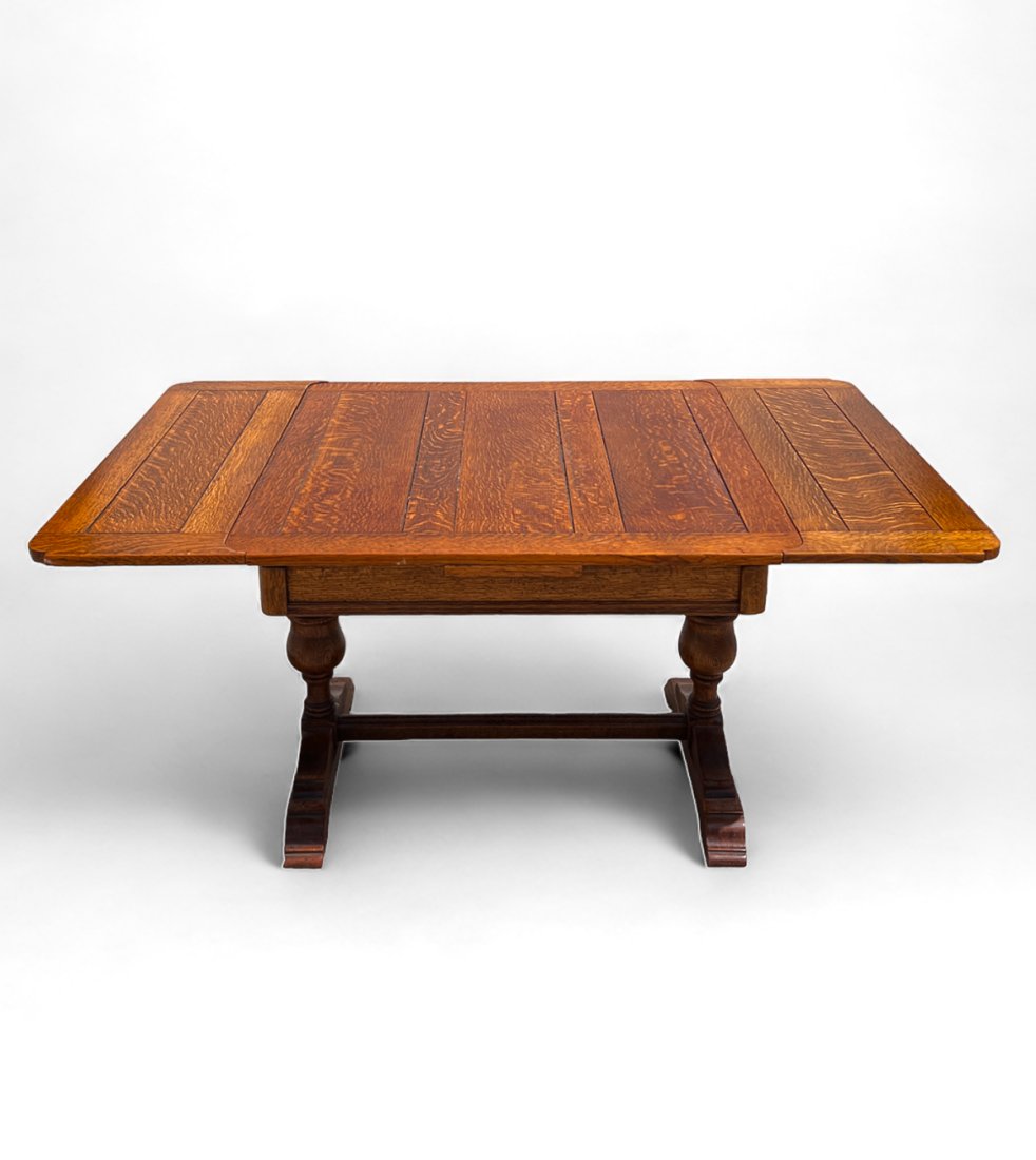 QUARTER SAWN OAK PUB TABLE (1 of 4)