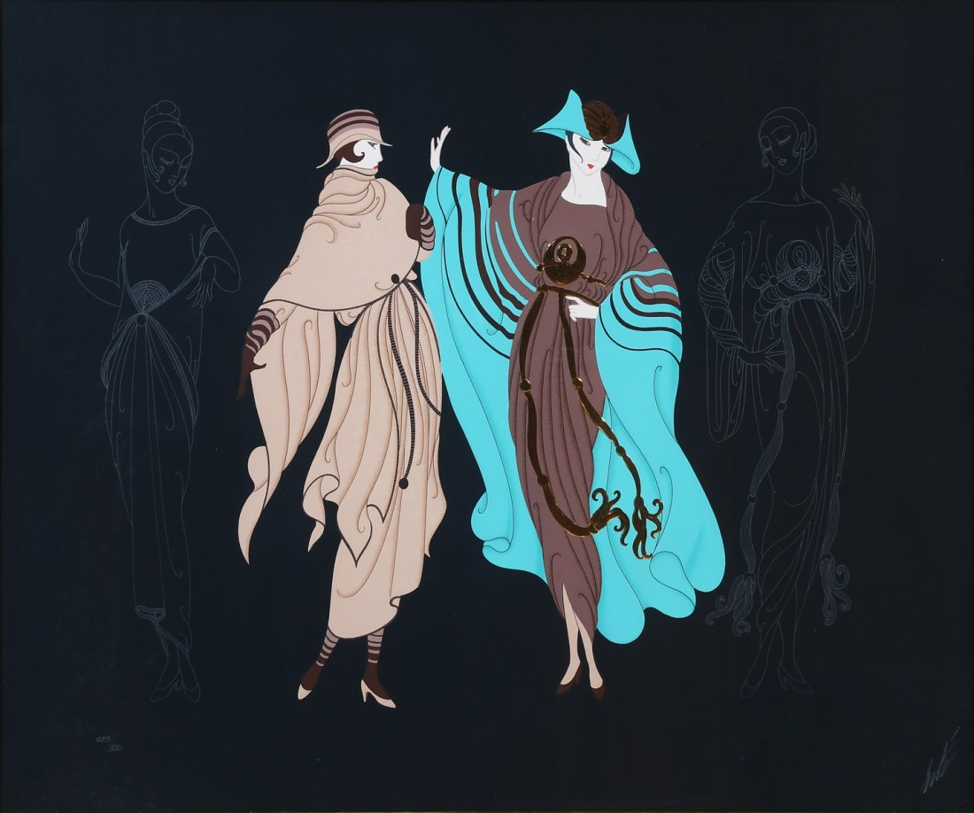 LARGE ERTE SERIGRAPH "ON THE AVENUE" (1 of 4)