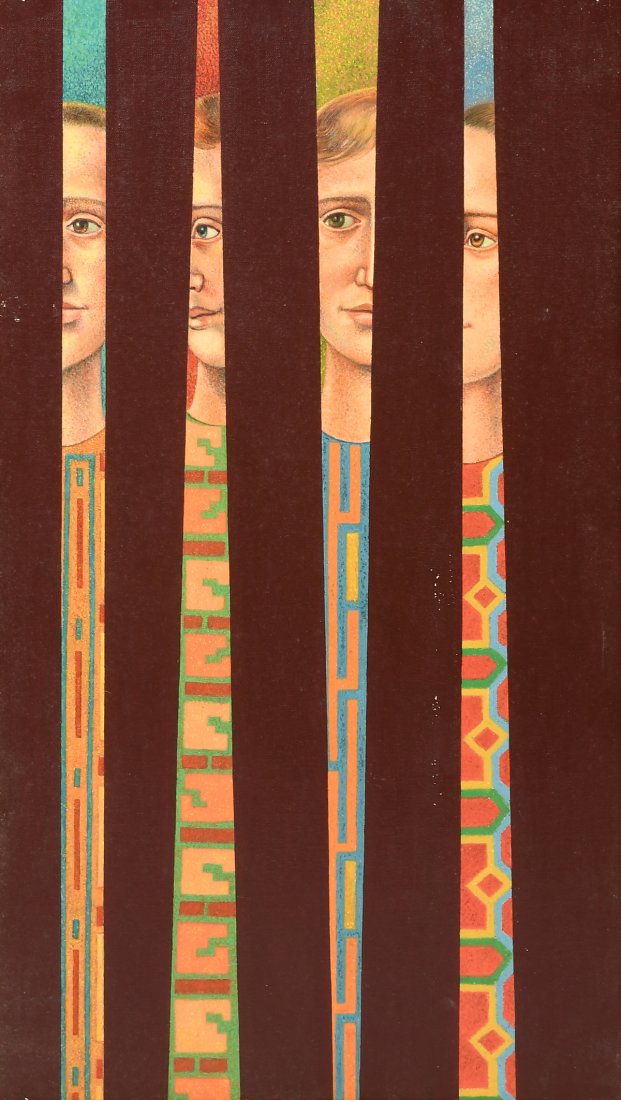 ALEXANDER KOZLOFF ABSTRACT PAINTING "QUARTET" (1 of 4)