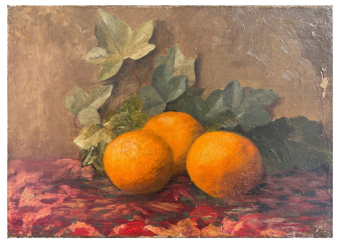 EARLY FLORIDA ORANGES STILL LIFE PAINTING (1 of 2)